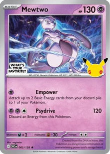Mewtwo (What's Your Favorite Stamp) 063/128  - Holofoil Miscellaneous Cards & Products - Rare