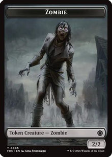 Zombie // Zombie Knight Double-Sided Token (FDC-5 // 6) - Commander: Foundations