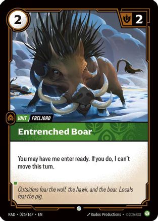 Entrenched Boar (026/167) - Radiance Foil