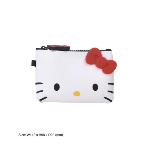 Hello Kitty: NUU-SML Hello Kitty White Zipper Pouch
