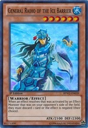 General Raiho of the Ice Barrier [BPW2-EN039] Super Rare