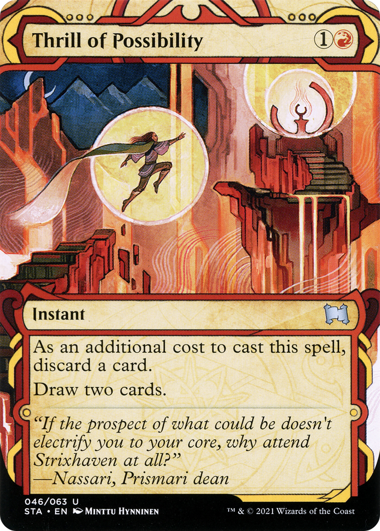Thrill of Possibility (STA-046) - Strixhaven Mystical Archive: (Showcase) (Borderless) Foil