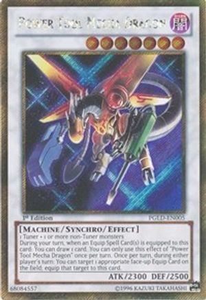 Power Tool Mecha Dragon [PGLD-EN005] Gold Secret Rare
