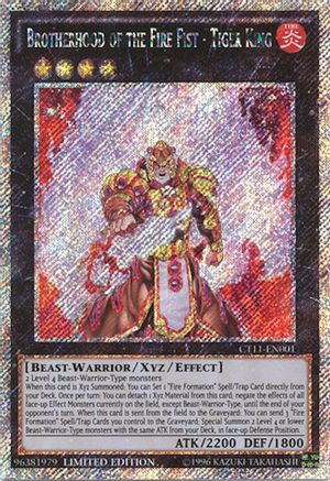 Brotherhood of the Fire Fist - Tiger King [CT11-EN001] Secret Rare