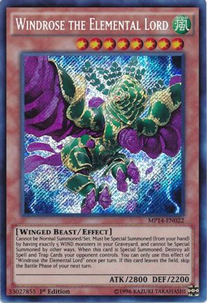 Windrose the Elemental Lord [MP14-EN022] Secret Rare