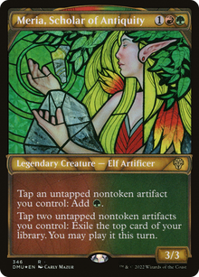 Meria, Scholar of Antiquity (Showcase Textured) [Dominaria United]