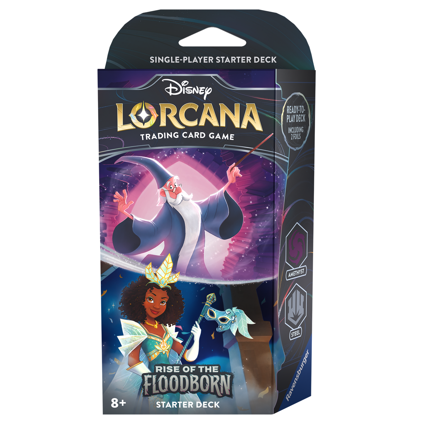 Disney Lorcana: S2 Rise of the Floodborn Starter Deck: Amethyst and Steel