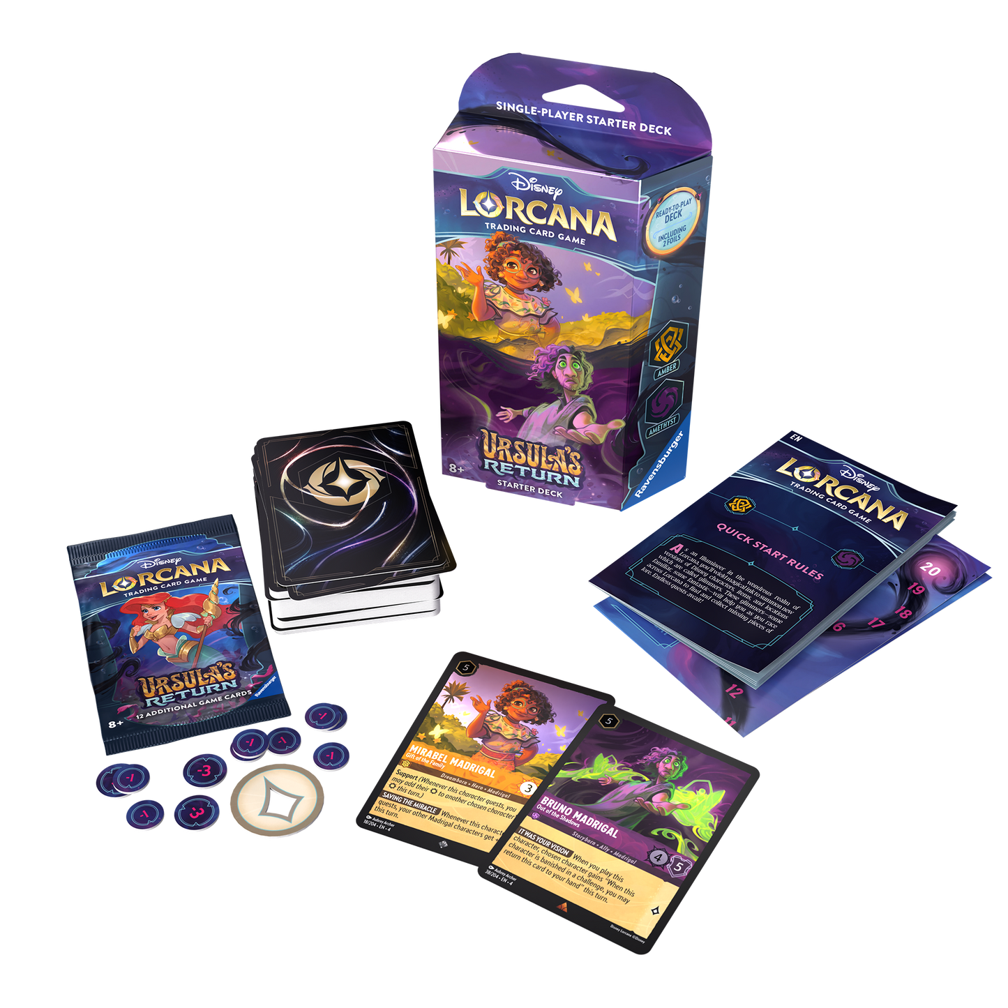 Disney Lorcana: S4 Ursula's Return Starter Deck: Amber & Amethyst