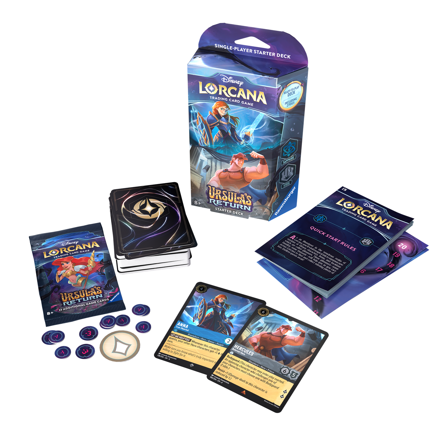 Disney Lorcana: S4 Ursula's Return Starter Deck: Sapphire & Steel