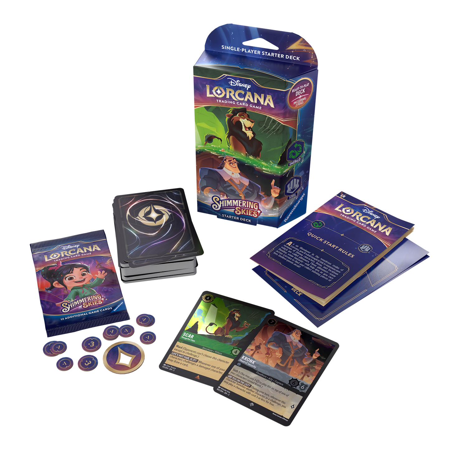 Disney Lorcana: S5 Shimmering Skies Starter Deck: Emerald & Steel