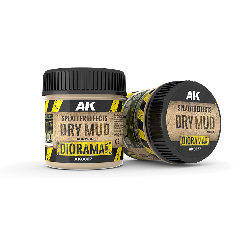 AK Interactive Dioramas: Splatter Effects Dry Mud - 100ml