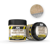 AK Interactive Dioramas: Light & Dry Crackle Effects - 100ml