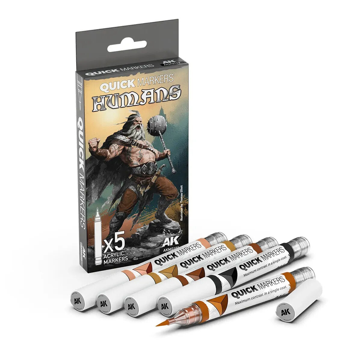 AK Interactive: Quick Marker Set - Humans (5 Colour Set)