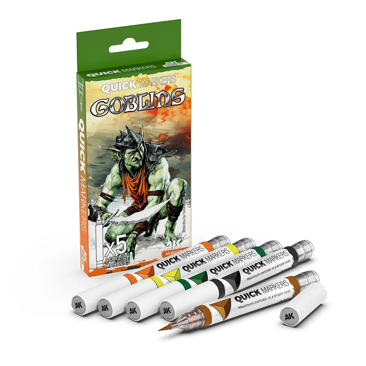 AK Interactive: Quick Marker Set - Goblins (5 Colour Set)