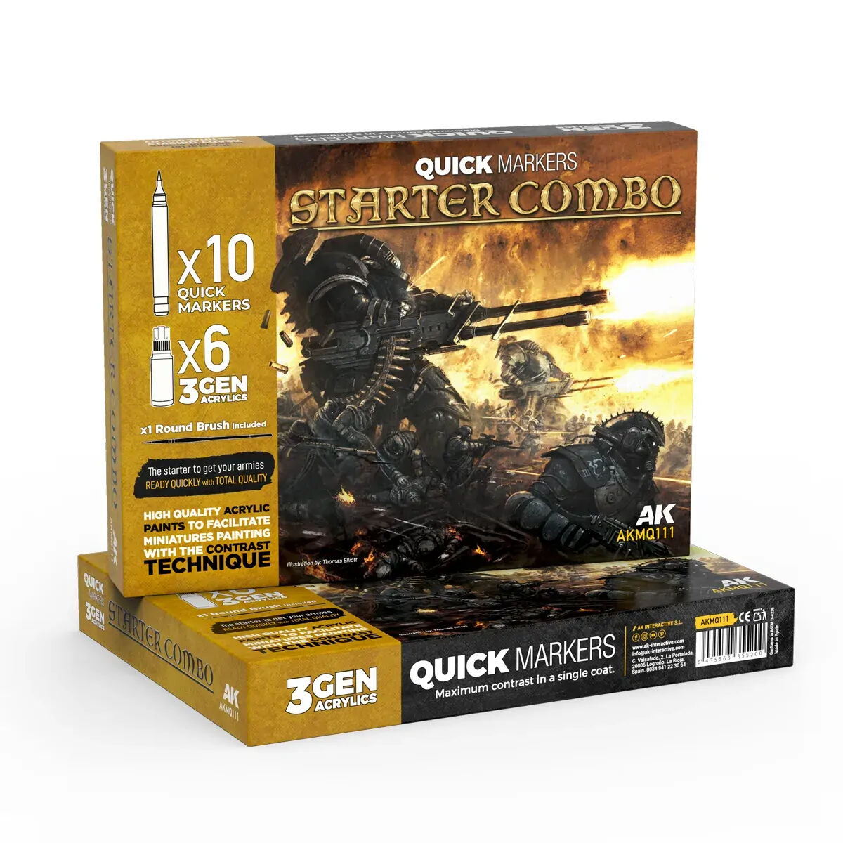 AK Interactive: Quick Marker Set - Starter Combo Quick Markers + 3Gen Set