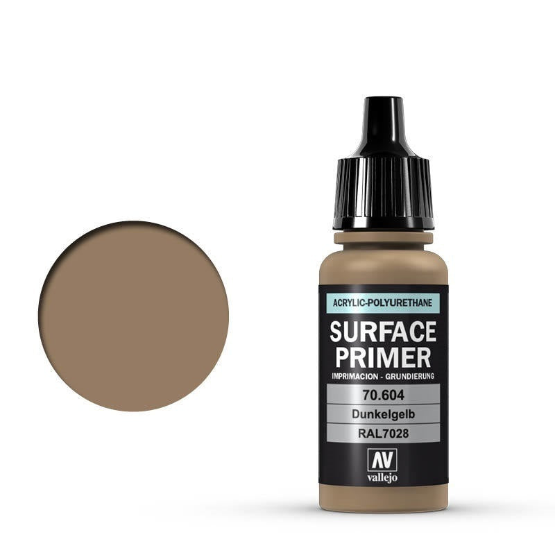 Vallejo: Surface Primer German Dark Yellow 17 ml