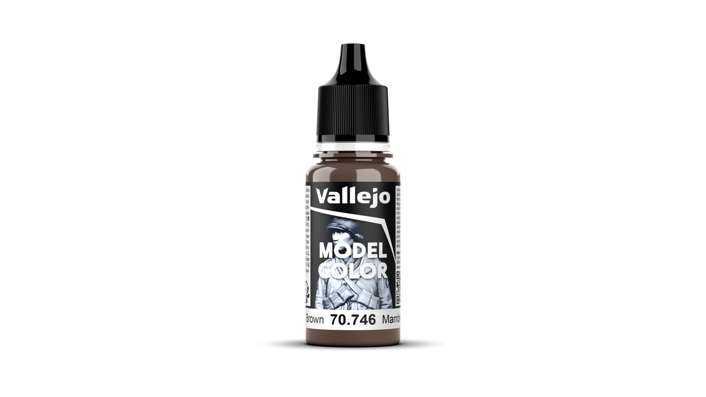 Vallejo Model Colour #016 - Chestnut Brown - 18 ml Matt Acrylic Paint