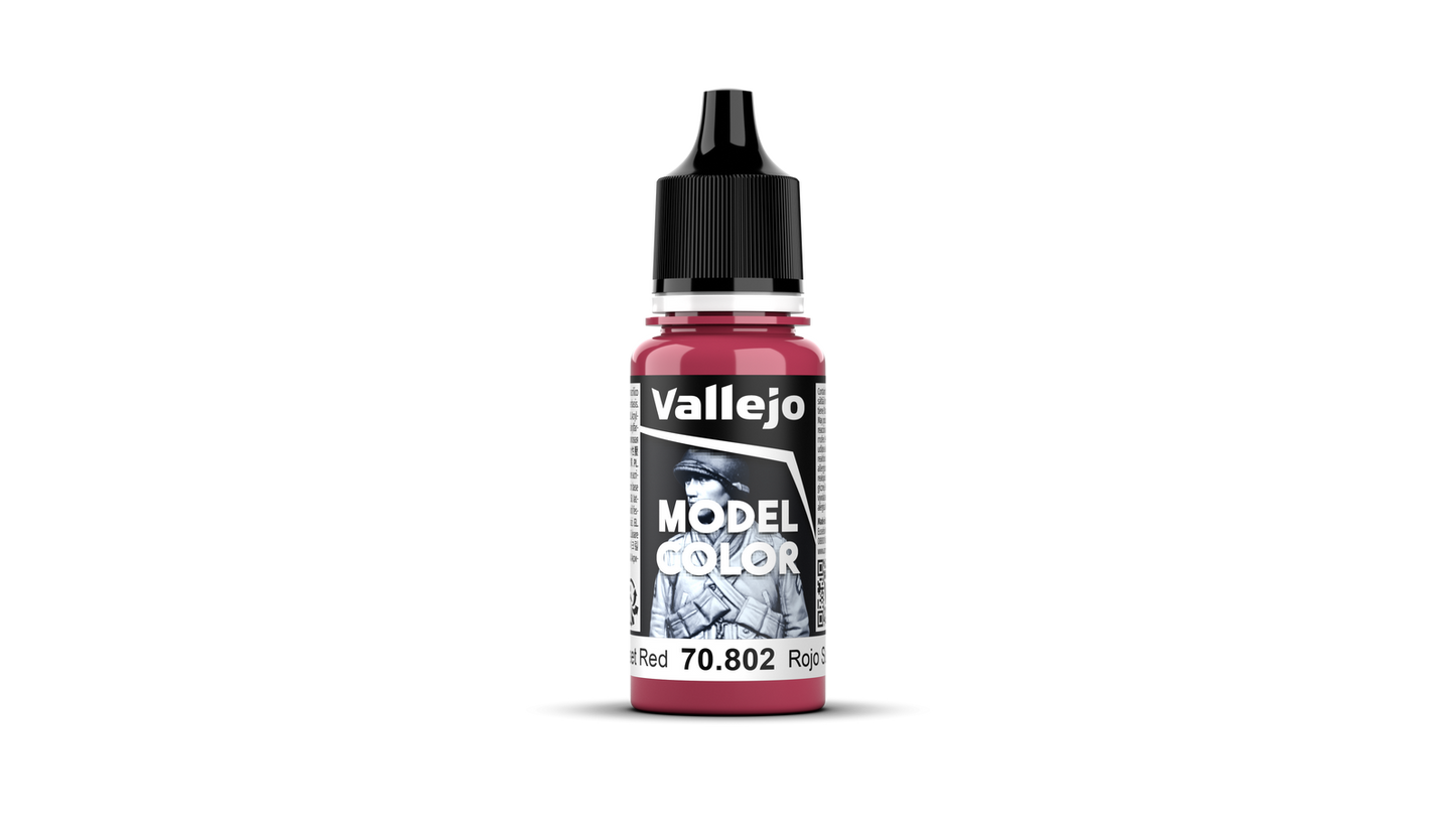 Vallejo Model Colour #045 - Sunset Red - 18 ml Matt Acrylic Paint