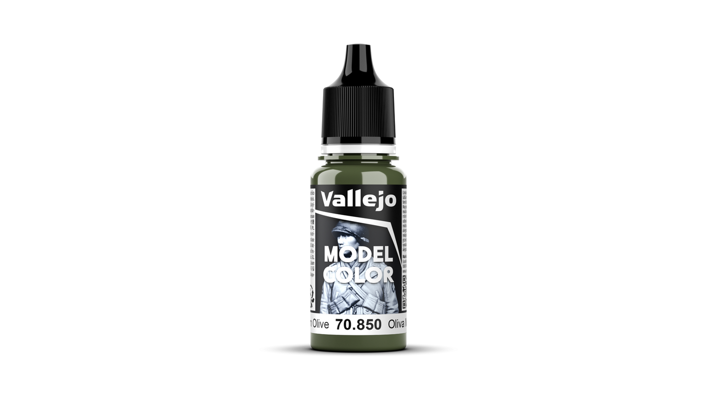 Vallejo Model Colour #094 - Medium Olive - 18 ml Matt Acrylic Paint