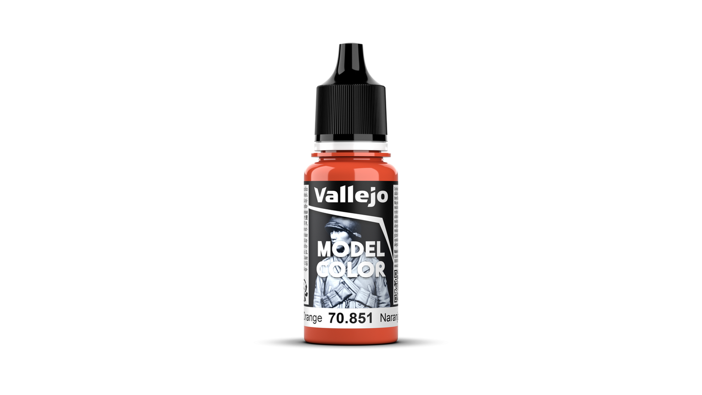 Vallejo Model Colour #030 - Bright Orange - 18 ml Matt Acrylic Paint