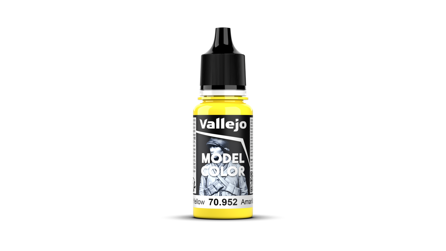 Vallejo: Model Colour #025 - Lemon Yellow - 18 ml Matt Acrylic Paint