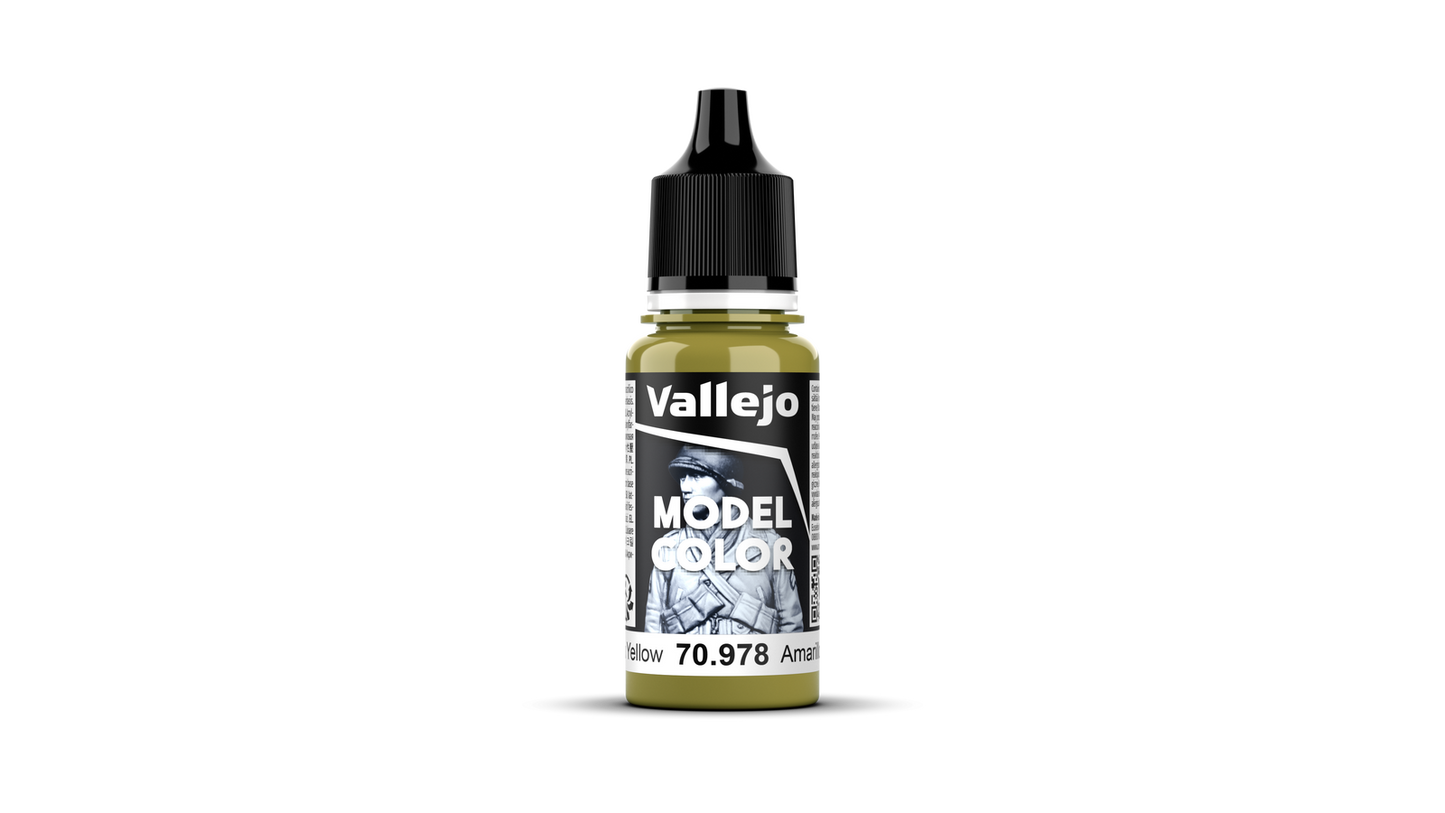 Vallejo: Model Colour #120 - Dark Yellow - 18 ml Matt Acrylic Paint