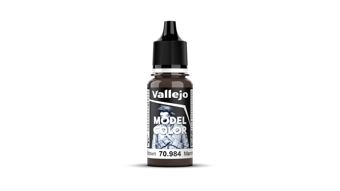 Vallejo: Model Colour #155 - Flat Brown - 18 ml Matt Acrylic Paint