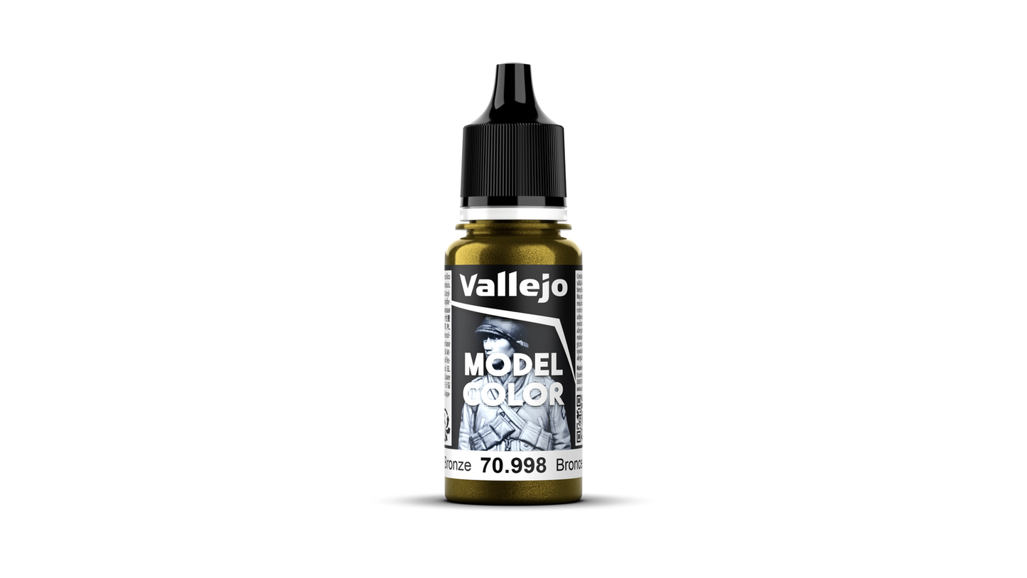Vallejo: Model Colour #201 - Bronze - 18 ml Metallic Acrylic Paint