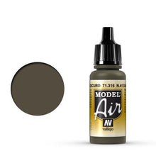 Vallejo: Model Air N 41 Dark Olive Drab 17 ml Acrylic Airbrush Paint