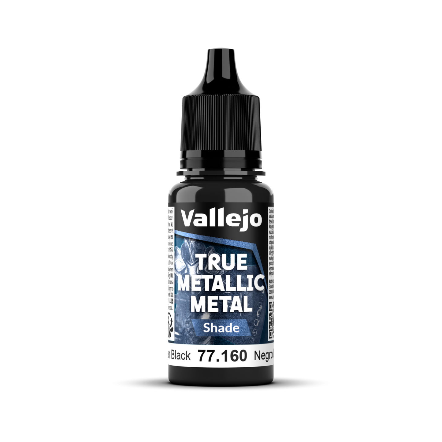 Vallejo: True Metallic Metal Shade - Obsidian Black 18 ml