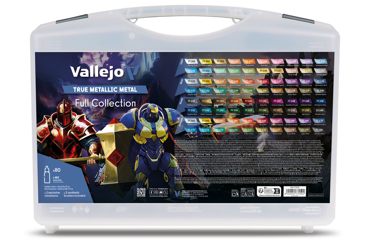 Vallejo True Metallic 80 Paint Set