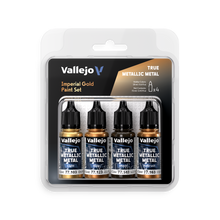 Vallejo: True Metallic Metal Imperial Gold - 4 Colour Paint Set