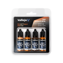 Vallejo: True Metallic Metal Ancient Copper - 4 Colour Paint Set