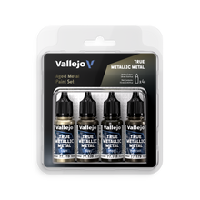 Vallejo: True Metallic Metal Aged Metal - 4 Colour Paint Set