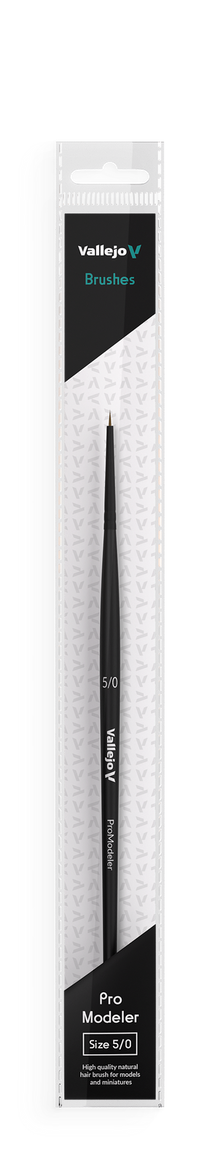 Vallejo Hobby Brushes: Pro Modeler Natural Hair Round Brush No. 5/0