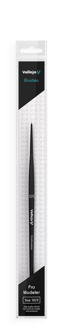 Vallejo Hobby Brushes: Pro Modeler Natural Hair Round Brush No. 10/0