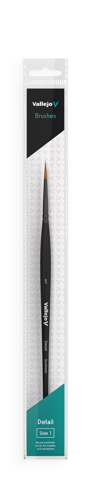 Vallejo Hobby Brushes: Detail Round Synthetic Brush No. 1