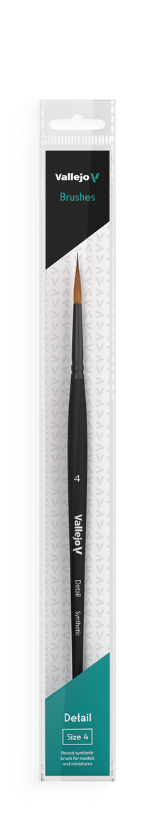 Vallejo Hobby Brushes: Detail Round Synthetic Brush No. 4