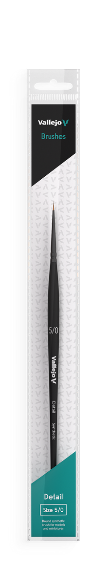 Vallejo Hobby Brushes: Detail Round Synthetic Brush No. 5/0