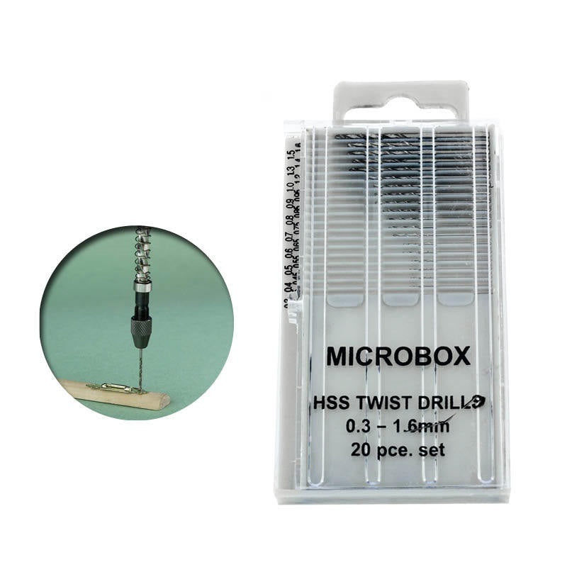 Vallejo: Hobby Tools - Microbox Drill Set (20) 0.3-1.6mm