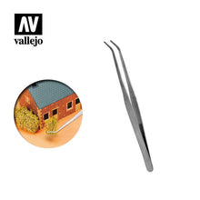 Vallejo: Hobby Tools - Strong Curved Stainless Steel Tweezers (175mm)