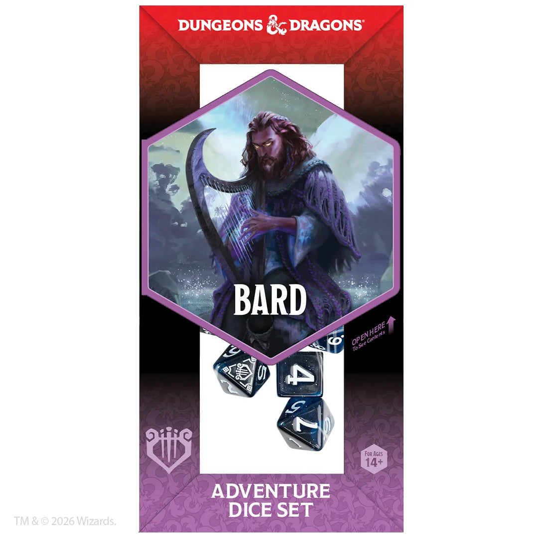 Sirius Dice: D&D Adventure Dice - Bard - Blue/Black