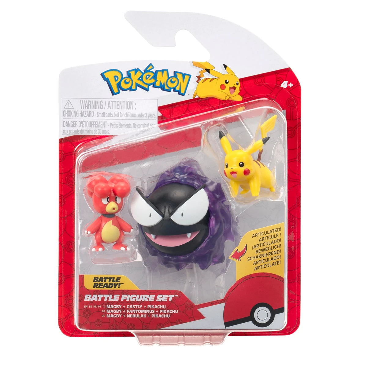 Pokemon: Battle Feature Figure - Magby, Gastly, Pikachu