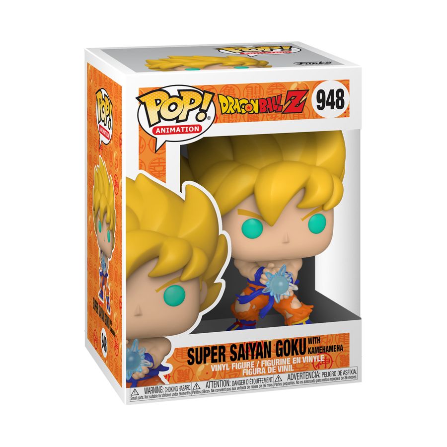 Funko: Dragon Ball Z - Super Saiyan Goku with Kamehameha Wave 948 Pop!
