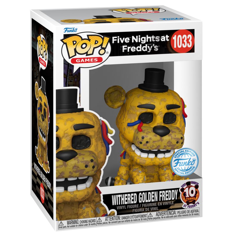 Funko: FNAF Withered Golden Freddy (US Exclusive) 1033 Pop!