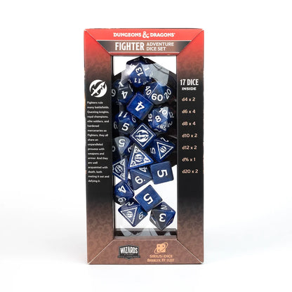 Sirius Dice: D&D Adventure Dice - Fighter - Blue