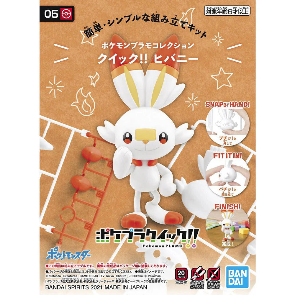 Bandai: Pokemon Model Kit Quick!! - Scorbunny
