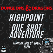 Dungeons & Dragons: One-Shot Adventure - Wednesday 30th of September