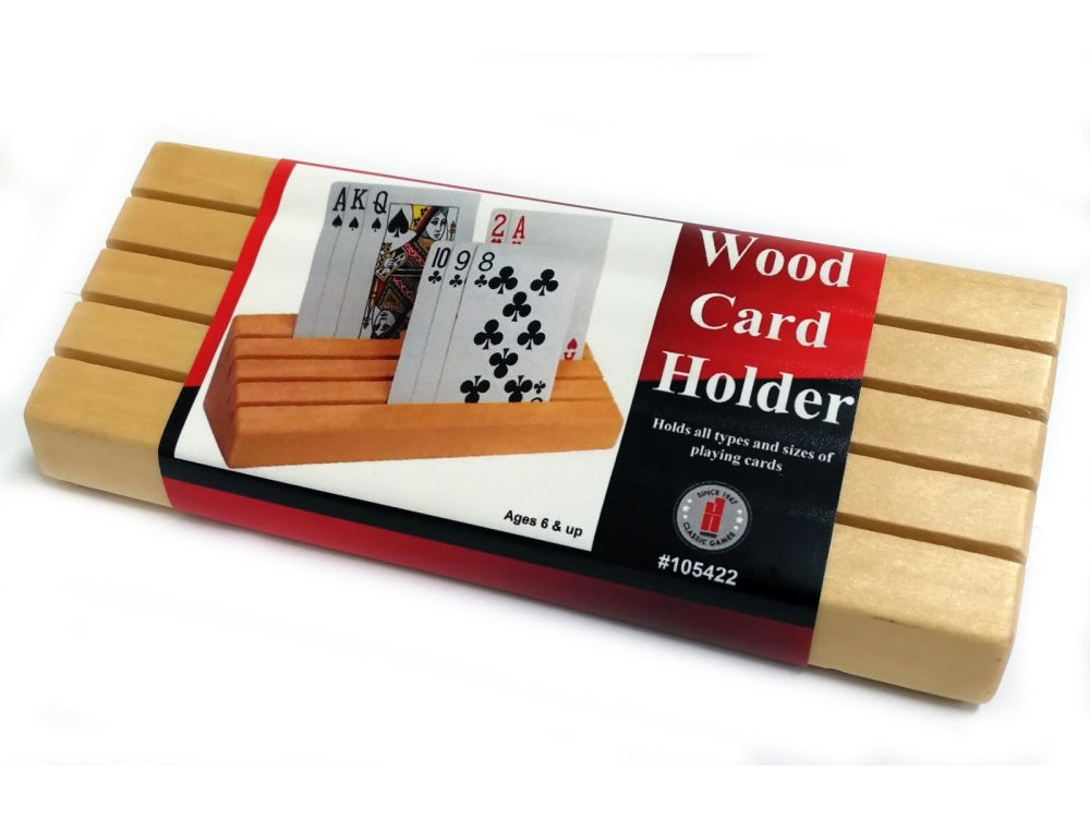 Classic Games Wood Card Holder