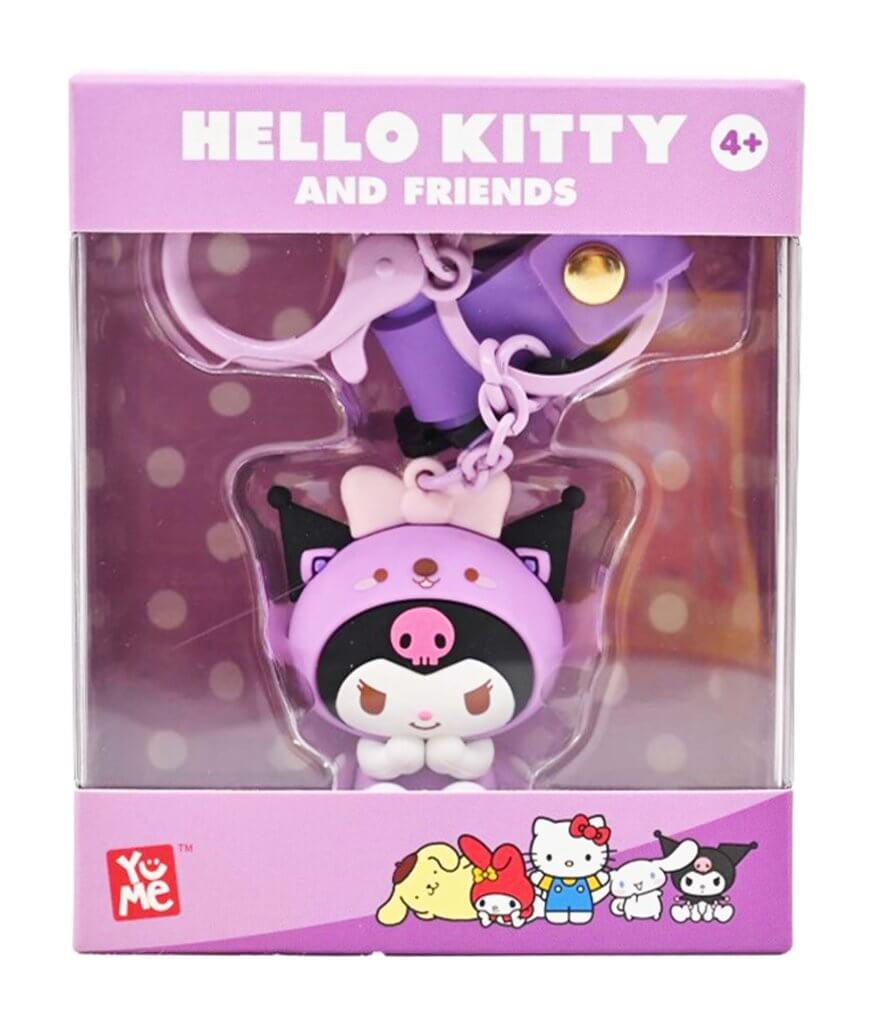 Hello Kitty: Keychain w/hand strap - Kuromi